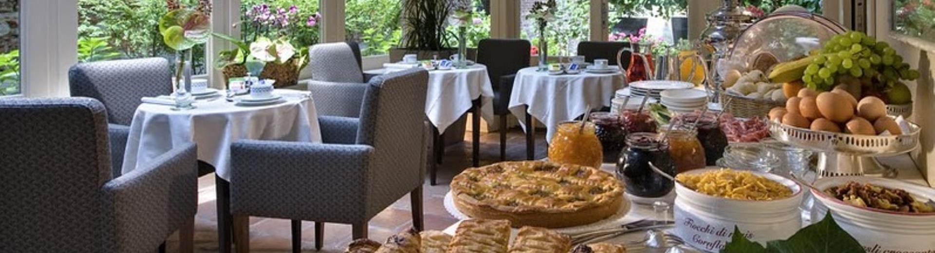 La salle de petit déjeuner à le Best Western Hotel Piemontese Bergamo